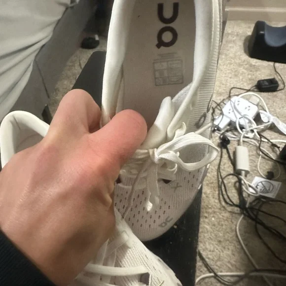 On Running Women's Sneakers in White and Cream - Picture 5 of 6